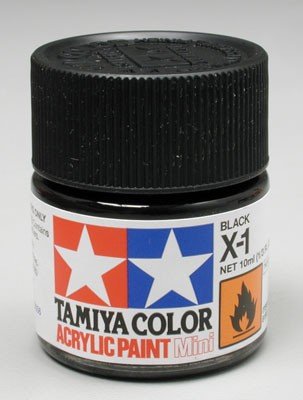Tamiya X1 Black (81501) Acrylic paint 10ml – zdjęcie 3