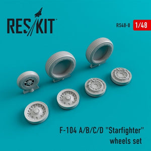 RESKIT RS48-0008 F-104 (A/B/C/D) &amp;quot;Starfighter&amp;quot; wheels set 1/48