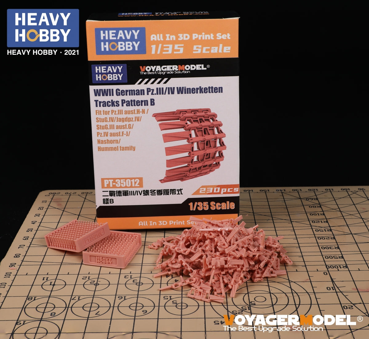 Heavy Hobby PT35012 Chenilles Winterketten allemandes Pz.III/IV de la Seconde Guerre mondiale, modèle B, échelle 1/35