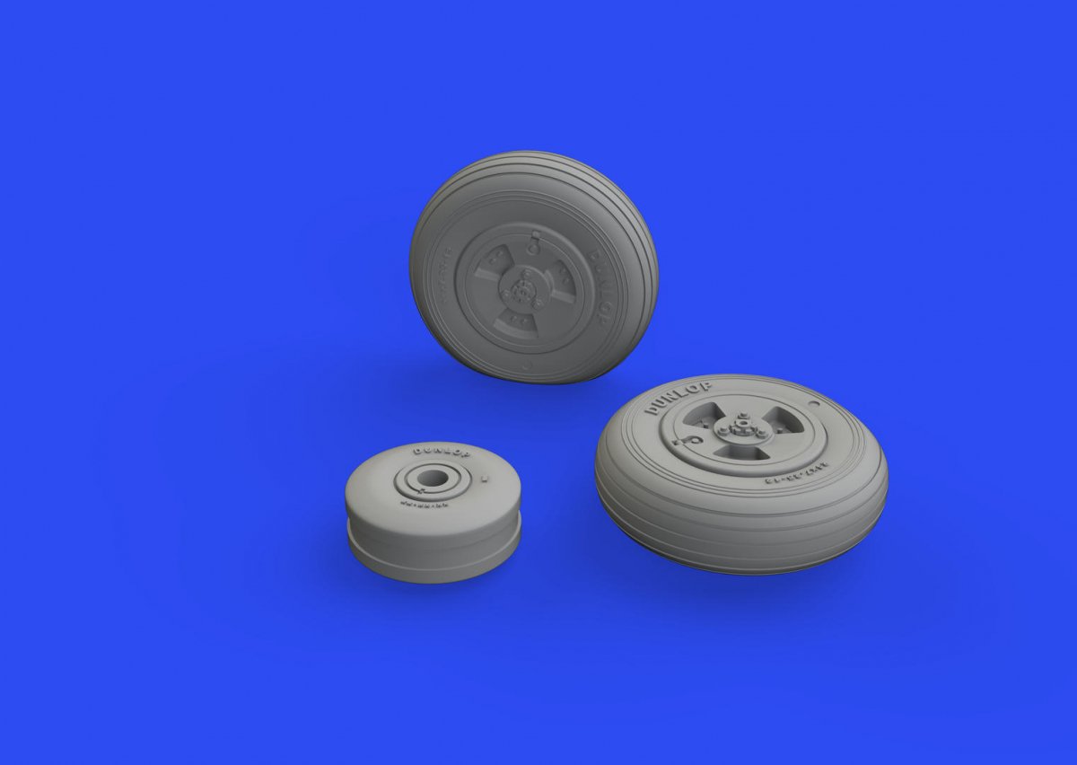 Eduard 648741 Vampire F.3 wheels AIRFIX 1/48 – zdjęcie 3