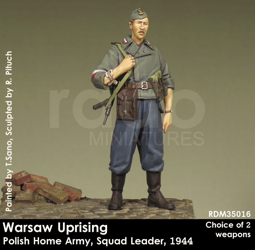 RADO Miniatures RDM35016 Insurrection de Varsovie, Armée de l&amp;#39;intérieur polonaise, Chef d&amp;#39;escouade, 1944 (1/35)