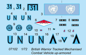 Trumpeter 07102 British Warrior Tracked Mechanized Combat Vehicle up-armored (1/72) – image 4