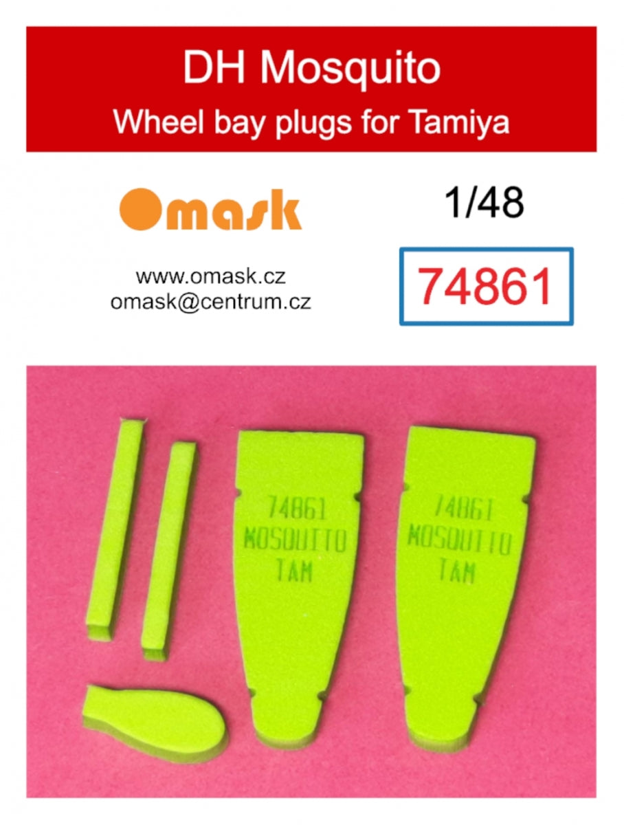 Omask 74861 DH Mosquito wheel bay plugs (for Tamiya) 1/48