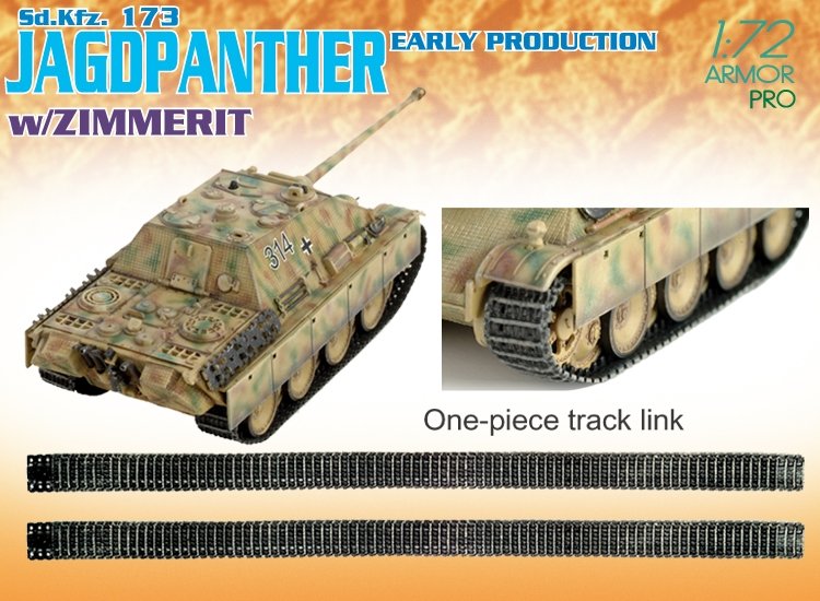 Dragon 7241 Sd.Kfz. 173 JAGDPANT. E.PROD.w/ZIMMERIT 1/72 – zdjęcie 7