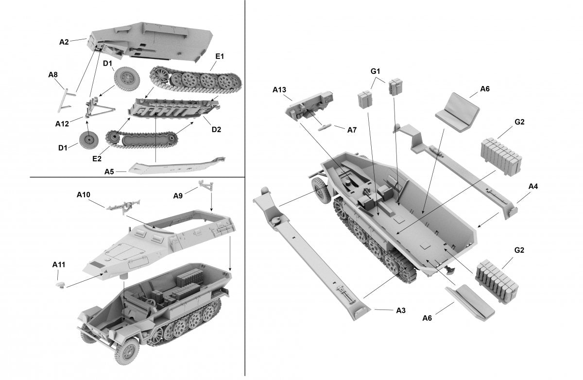 First to Fight PL053 German Sd.Kfz. 251/4 Artillery Tractor (1/72) – image 3