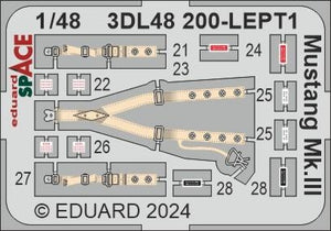 Eduard 3DL48200 Mustang Mk. III SPACE EDUARD 1/48 – zdjęcie 3