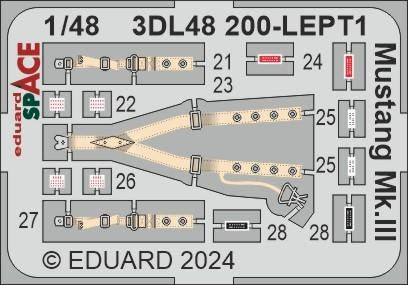 Eduard 3DL48200 Mustang Mk. III SPACE EDUARD 1/48 – zdjęcie 3