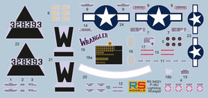 RS Models 94031 Lockheed P-38 J-15 - LO Wrangler (D-Day Edition) 1/72 – zdjęcie 3
