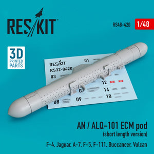 RESKIT RS48-0420 AN/ALQ-101 ECM POD (SHORT LENGTH VERSION) (3D PRINTED) 1/48