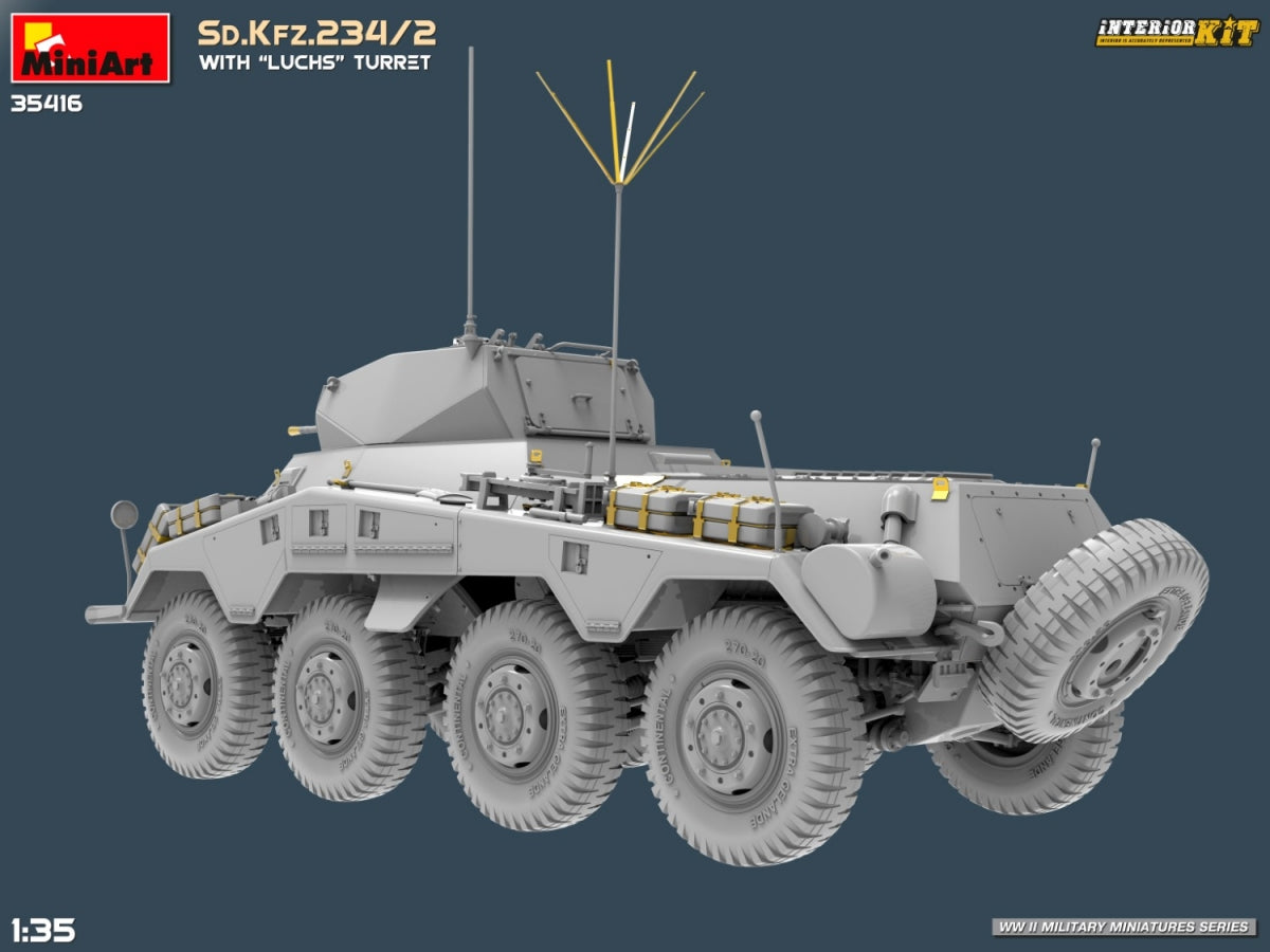 MiniArt 35416 Sd.Kfz.234/2 WITH LUCHS TURRET. INTERIOR KIT 1/35 – zdjęcie 5