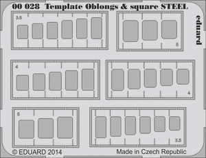 Eduard 00028 Template oblongs &amp;amp; square STEEL