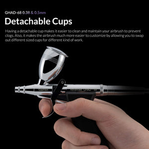 Gaahleri 40140 Advanced Series GHAD-68 Airbrush 0,38 mm &amp; 0,5 mm, 1/4 oz &amp; 1/2 oz