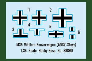 Hobby Boss 83890 M35 Mittlere Panzerwagen (ADGZ-Steyr) 1/35 – zdjęcie 3