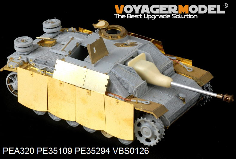 Voyager Model PEA320 WWII German StuG.III Ausf.G Final version Pivot-Mounting Swinging Type Hull Side Armour Skirts (For DRAGON) 1/35 – zdjęcie 4