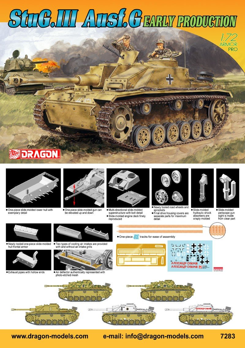 Dragon 7283 StuG.III Ausf.G Early Production 1/35 – zdjęcie 2