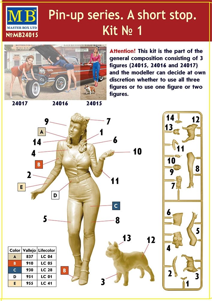 Master Box 24015 Pin-up series. A short stop. Kit No. 1 1/24 – image 2