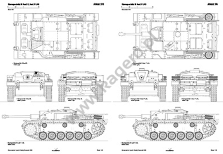 Kagero 7097 Sturmgeschütz III A, B, F, F L43, F/8, G EN/PL – zdjęcie 3