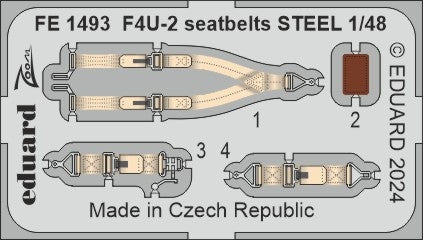 Eduard FE1493 F4U-2 Seatbelrs STEEL HOBBY BOSS 1/48