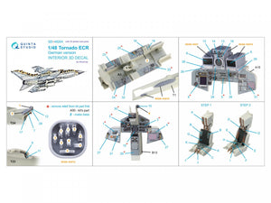 Quinta Studio QD+48204 Tornado ECR German 3D-Printed &amp;amp; colored Interior on decal paper (Revell) (with 3D-printed resin parts) 1/48 – image 2