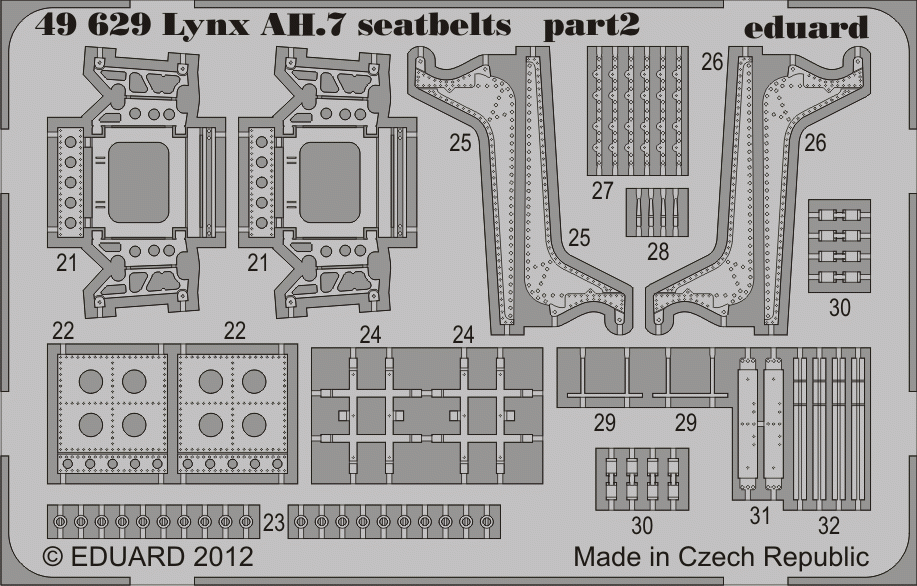 Eduard 49629 Lynx AH.7 seatbelts 1/48 (Airfix) – image 2