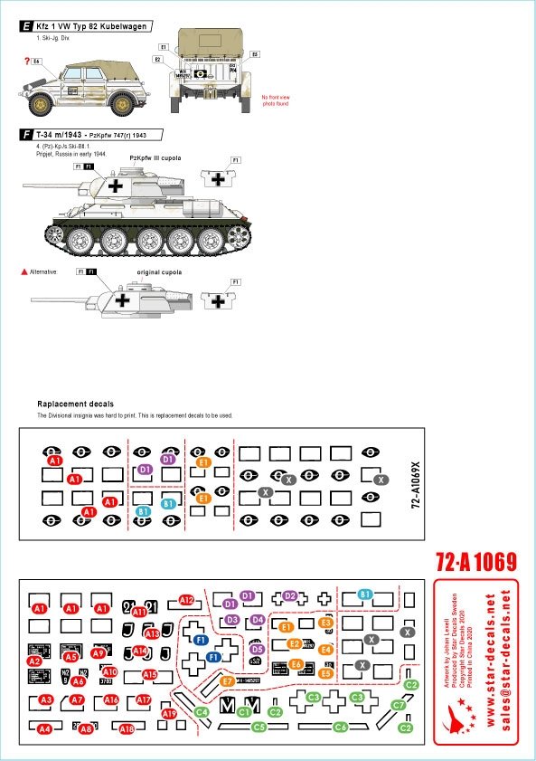 Star Decals 72-A1069 1. Skijäger Division. 1/72 – zdjęcie 2