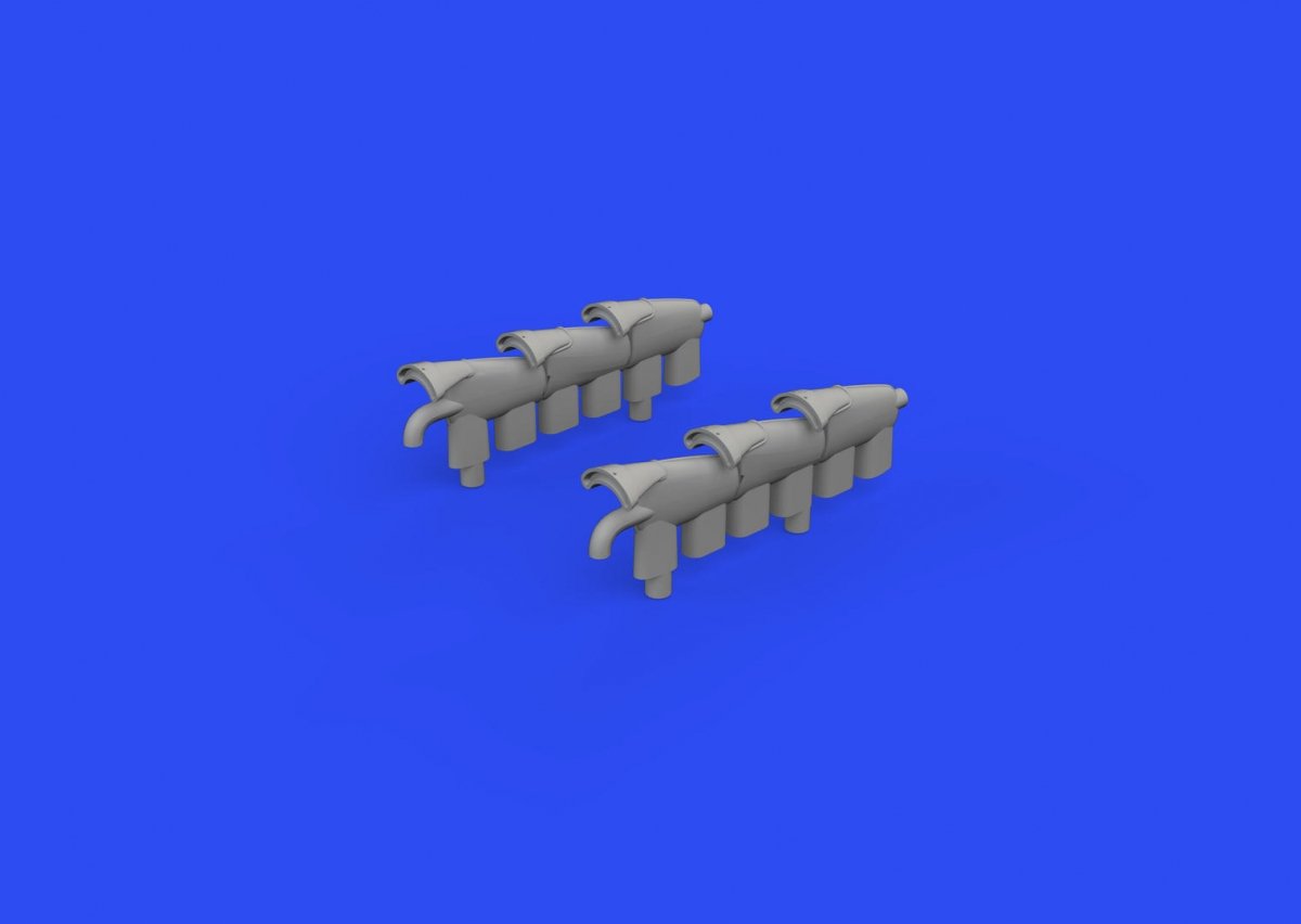 Eduard 672250 Spitfire Mk. Vc exhaust stacks for Airfix 1/72 – zdjęcie 2