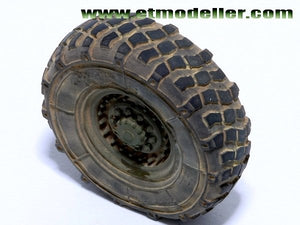 E.T. Model ER35-045 Modern US M1083 FMTV Standard Cargo Truck Weighted Road Wheels For TRUMPETER 1/35 – zdjęcie 3