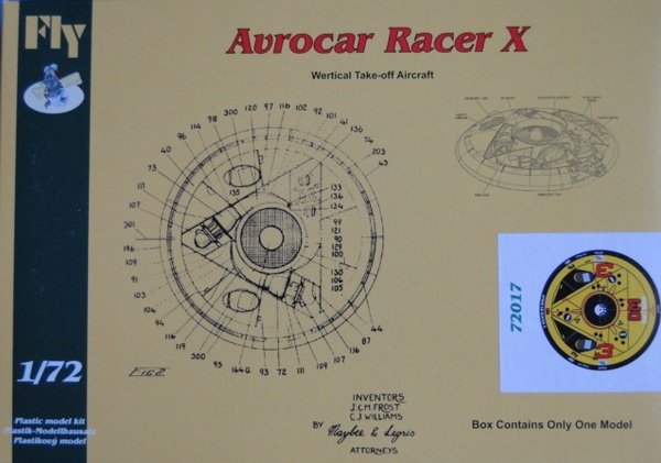 Fly 72017 Avrocar Racer X 1/72