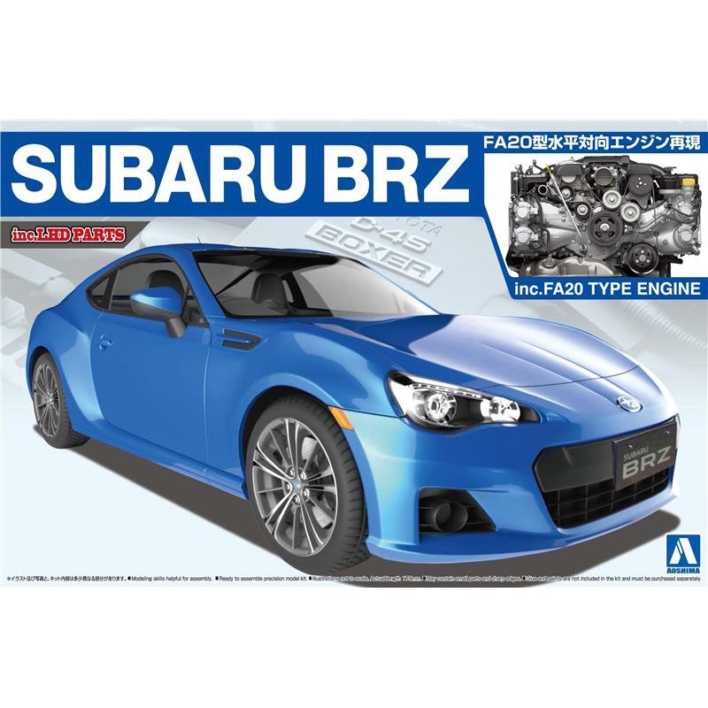 Aoshima 00761 SUBARU BRZ &amp;#39;12 w/Full Engine Detal 1/24