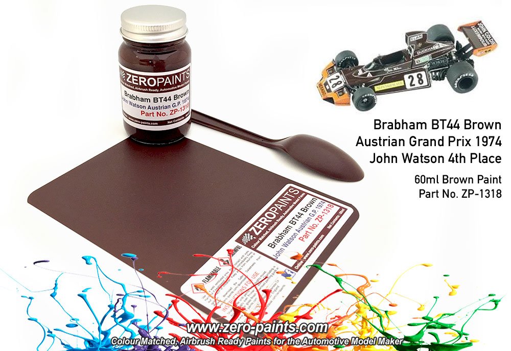 Zero Paints ZP-1318 Brabham BT44 Brown Paint (John Watson Austrian G.P. 1974) 60ml