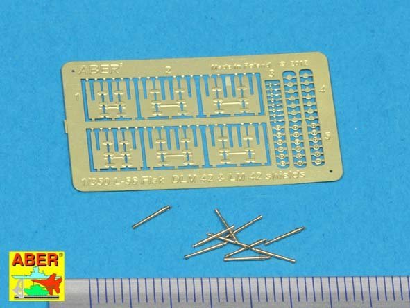 Aber 350L-56 Ships gun barrels in 1/350 scale Set of 10 pcs 3.7cm barrels for German Flak 42 with shields (1/350) – image 2