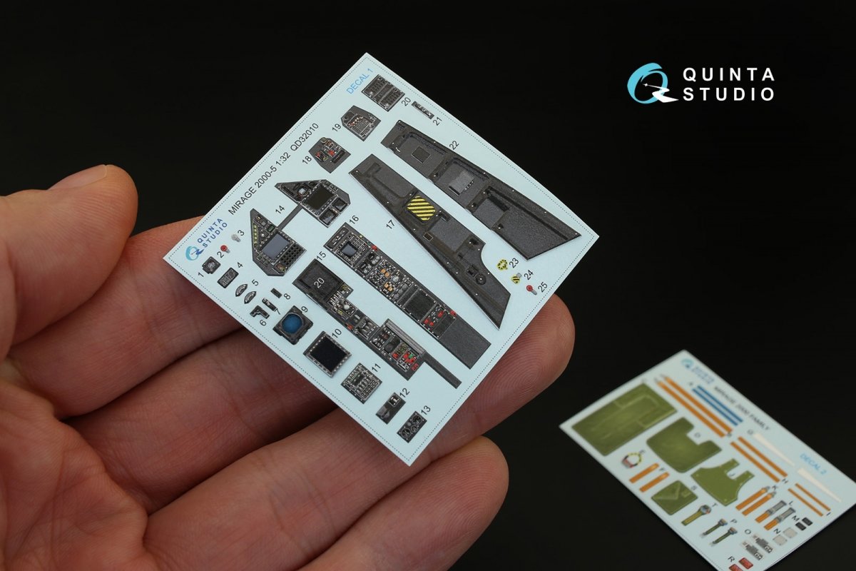 Quinta Studio QD32010 Mirage 2000-5 3D-Printed &amp;amp; coloured Interior on decal paper (for Kitty Hawk kit) 1/32 – zdjęcie 4