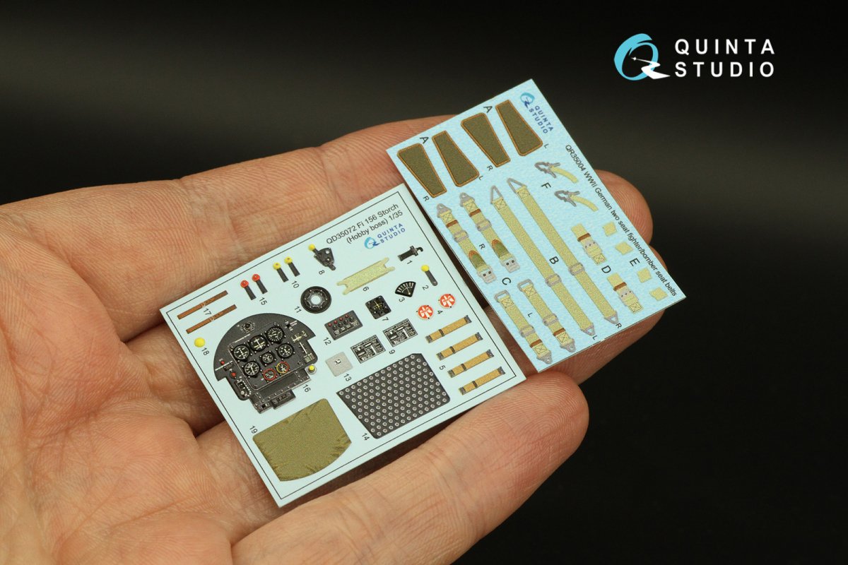 Quinta Studio QD35072 Fi 156C 3D-Printed &amp;amp; colored Interior on decal paper (Hobby Boss (ex-Tristar)) 1/35 – image 3