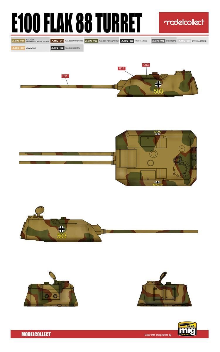Modelcollect UA72150 WWII Germany landcruiser p.1000 ratte weapon set pack 1/72 – image 5
