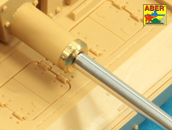 Aber 35L-059n German StuK.40 L/48 7,5 cm Barrel with middle muzzle brake for Stug.III, Ausf G - middle model 1/35 – zdjęcie 5