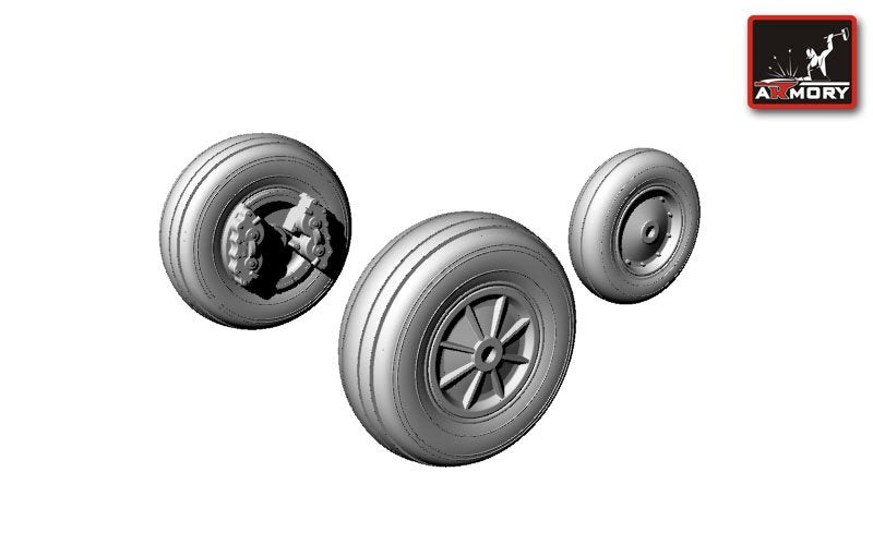 Armory Models AW72304 T-28 Trojan wheels 1/72 – immagine 4