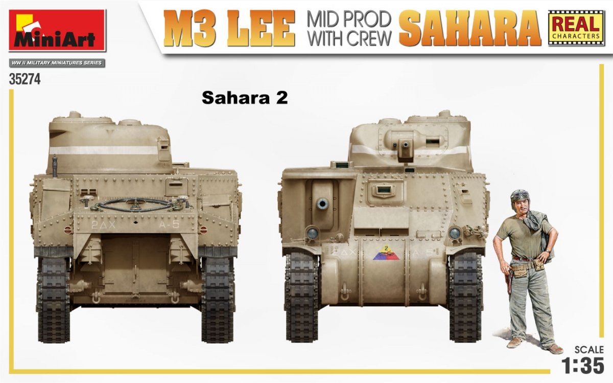 MiniArt 35274 M3 LEE MID PROD. SAHARA w/CREW 1/35 – zdjęcie 7
