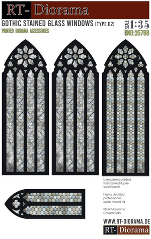 RT-Diorama 35768 Gothic Stained Glass Windows [Type 02] 1/35 – image 2