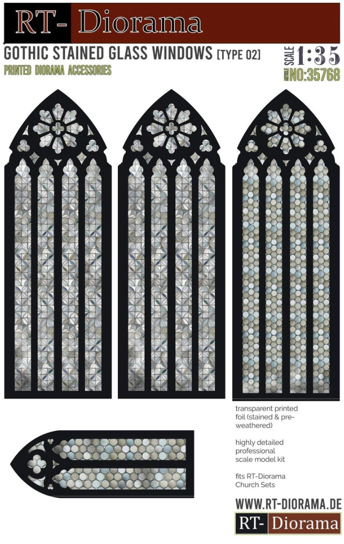 RT-Diorama 35768 Gothic Stained Glass Windows [Type 02] 1/35 – image 2