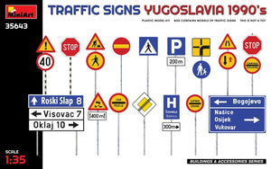 MiniArt 35643 TRAFFIC SIGNS. YUGOSLAVIA 1990’s 1/35