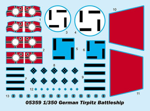 Trumpeter 05359 German Tirpitz Battleship 1/350 – image 12