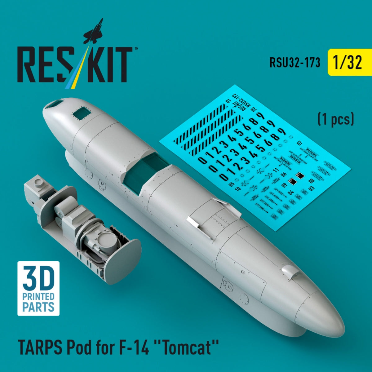 RESKIT RSU32-0173 TARPS pod for F-14 &amp;quot;Tomcat&amp;quot; (1 pcs) (3D printed) 1/32 – zdjęcie 3