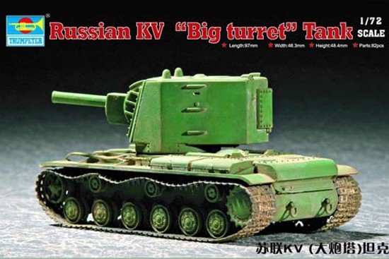 Trumpeter 07236 Soviet KV "Big turret" tank 1/72