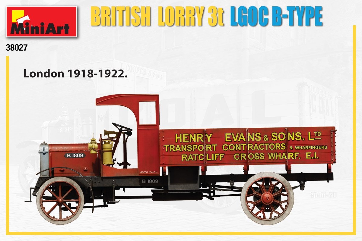 MiniArt 38027 BRITISH LORRY 3T LGOC B-TYPE 1/35 – zdjęcie 3