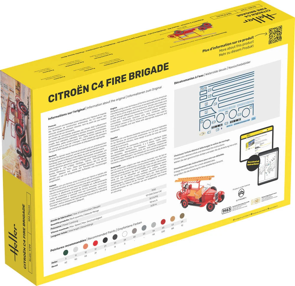 Heller 56733 Citroen C4 Fire Brigade - Starter Kit 1/24