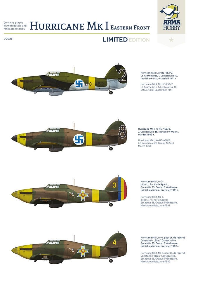 Arma Hobby 70025 Hurricane Mk I Eastern Front - Limited Edition 1/72 – zdjęcie 2