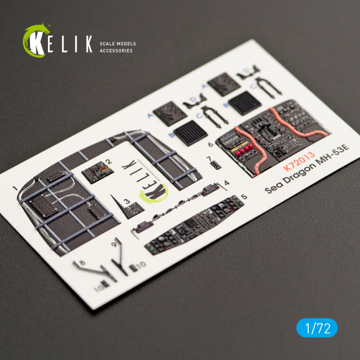 KELIK K72013 MH-53E "SEA DRAGON" INTERIOR 3D DECALS FOR ITALERI KIT 1/72