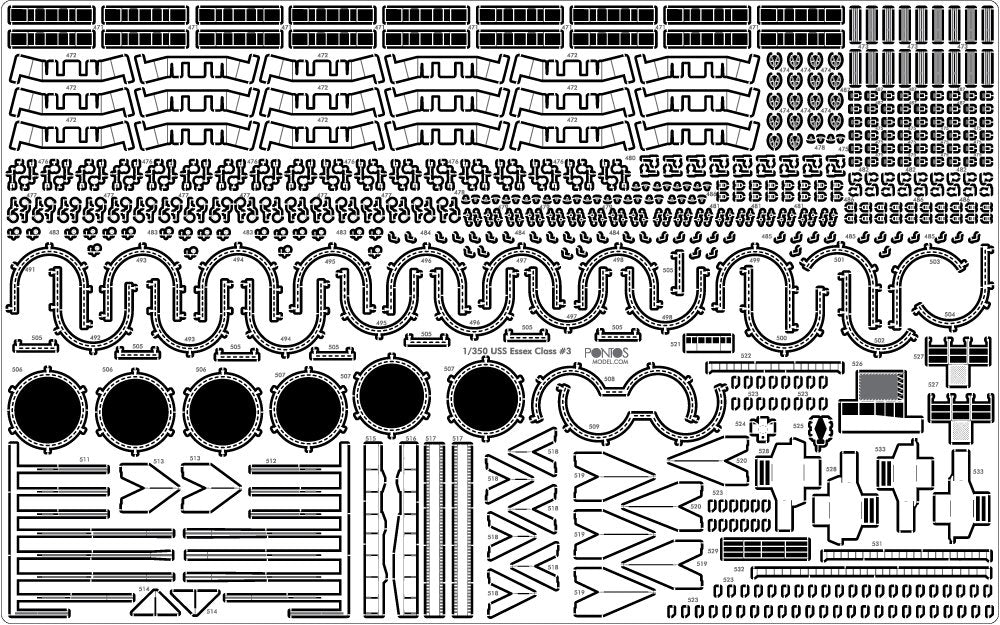 Pontos 35005F1 USS CV-14 Toconderoga 1944 Detail Up Set 1/350 – image 14