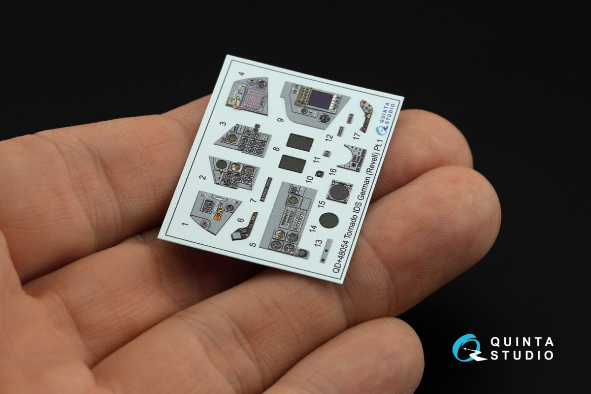 Quinta Studio QDS+48054 Tornado IDS German 3D-Printed &amp;amp; coloured Interior on decal paper (Revell) (small version) (with 3D-printed resin parts) 1/48 – zdjęcie 7