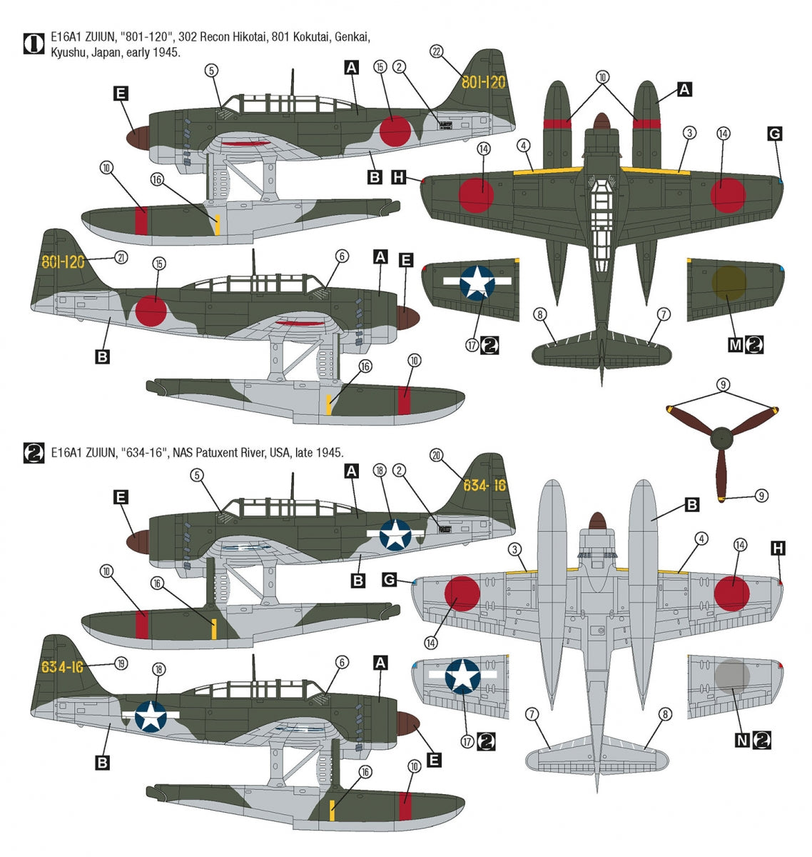 Hobby 2000 72087 Aichi E16A1 Zuiun Late ( Fujimi + CARTOGRAF + MASKI ) 1/72